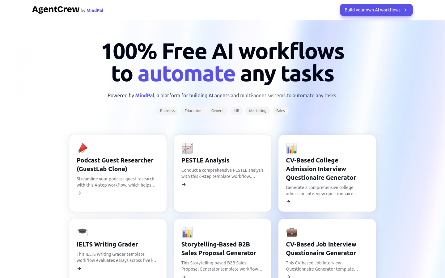 AgentCrew product screenshot