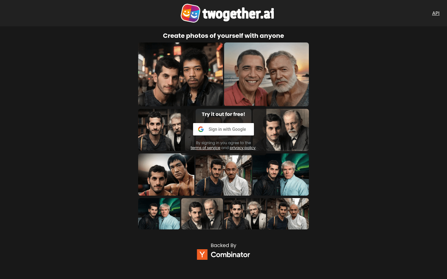 Twogether AI product screenshot