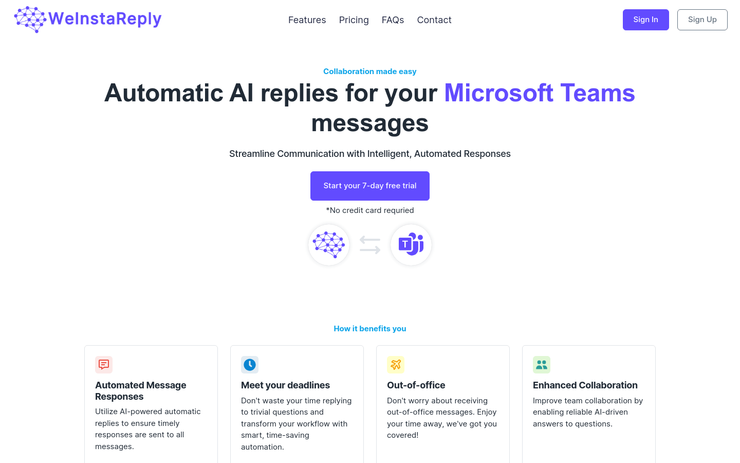 WeInstaReply product screenshot