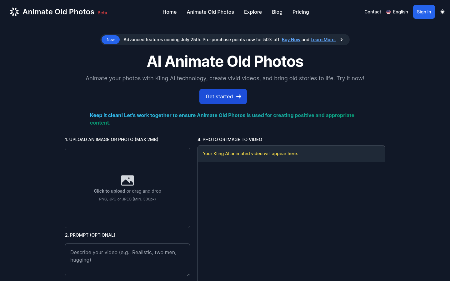 Animate Old Photos product screenshot