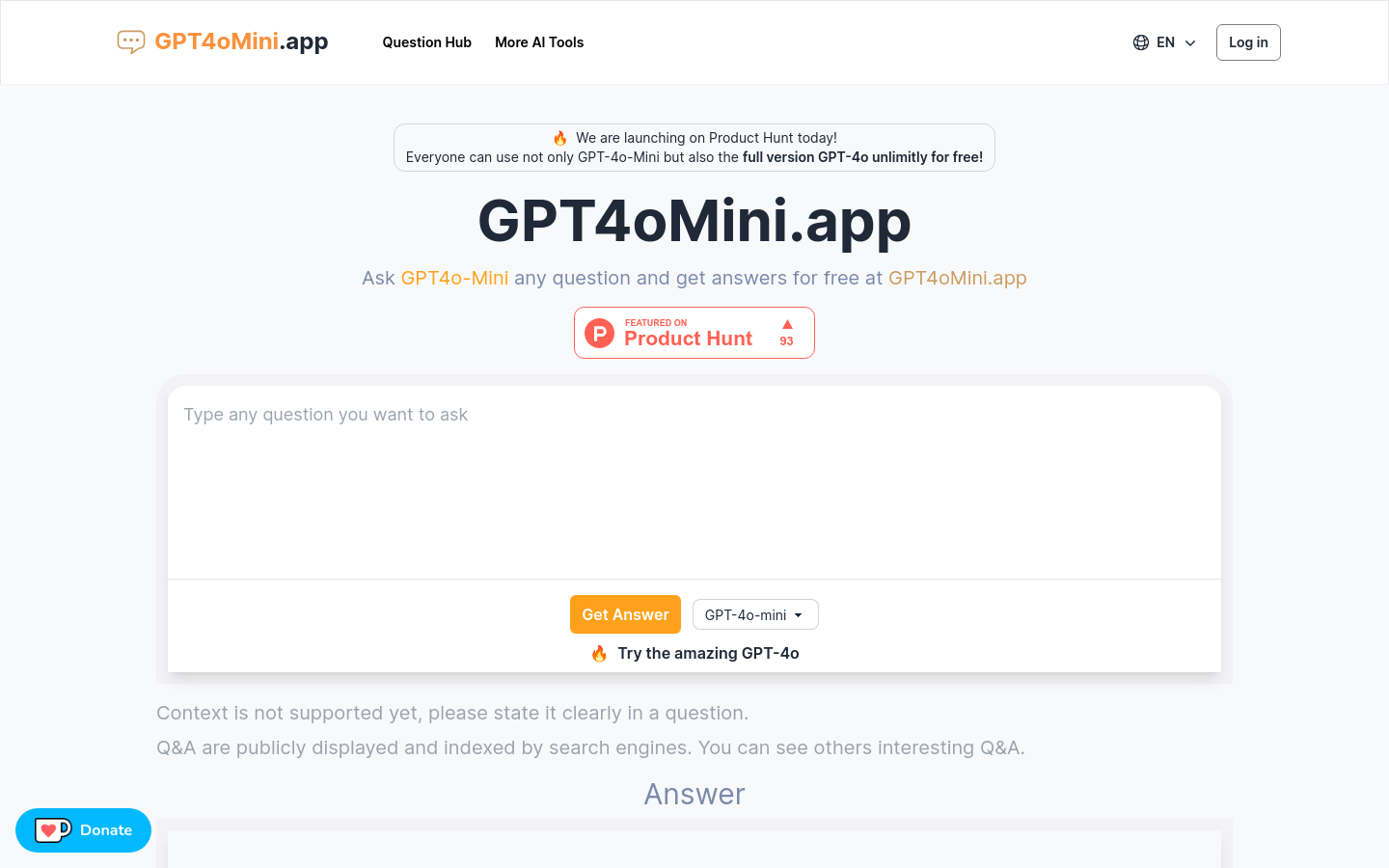 GPT4oMini.app product screenshot