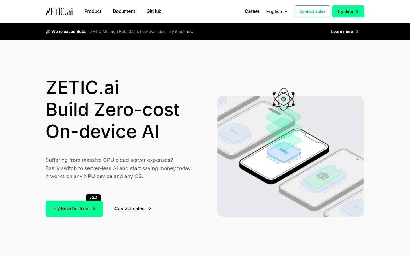 ZETIC.ai product screenshot