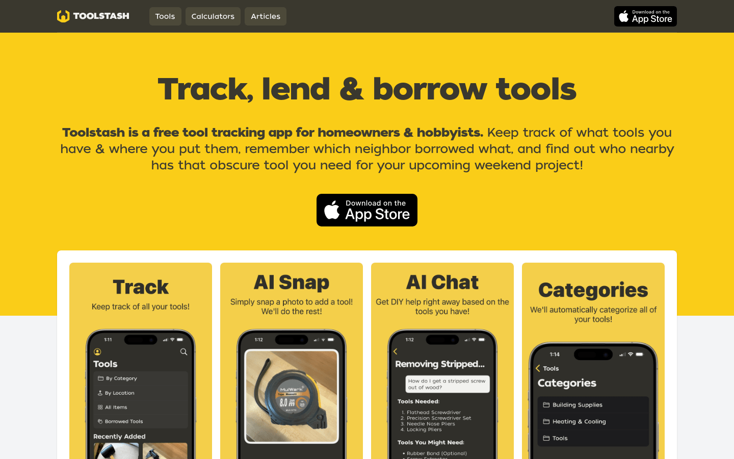 Toolstash product screenshot