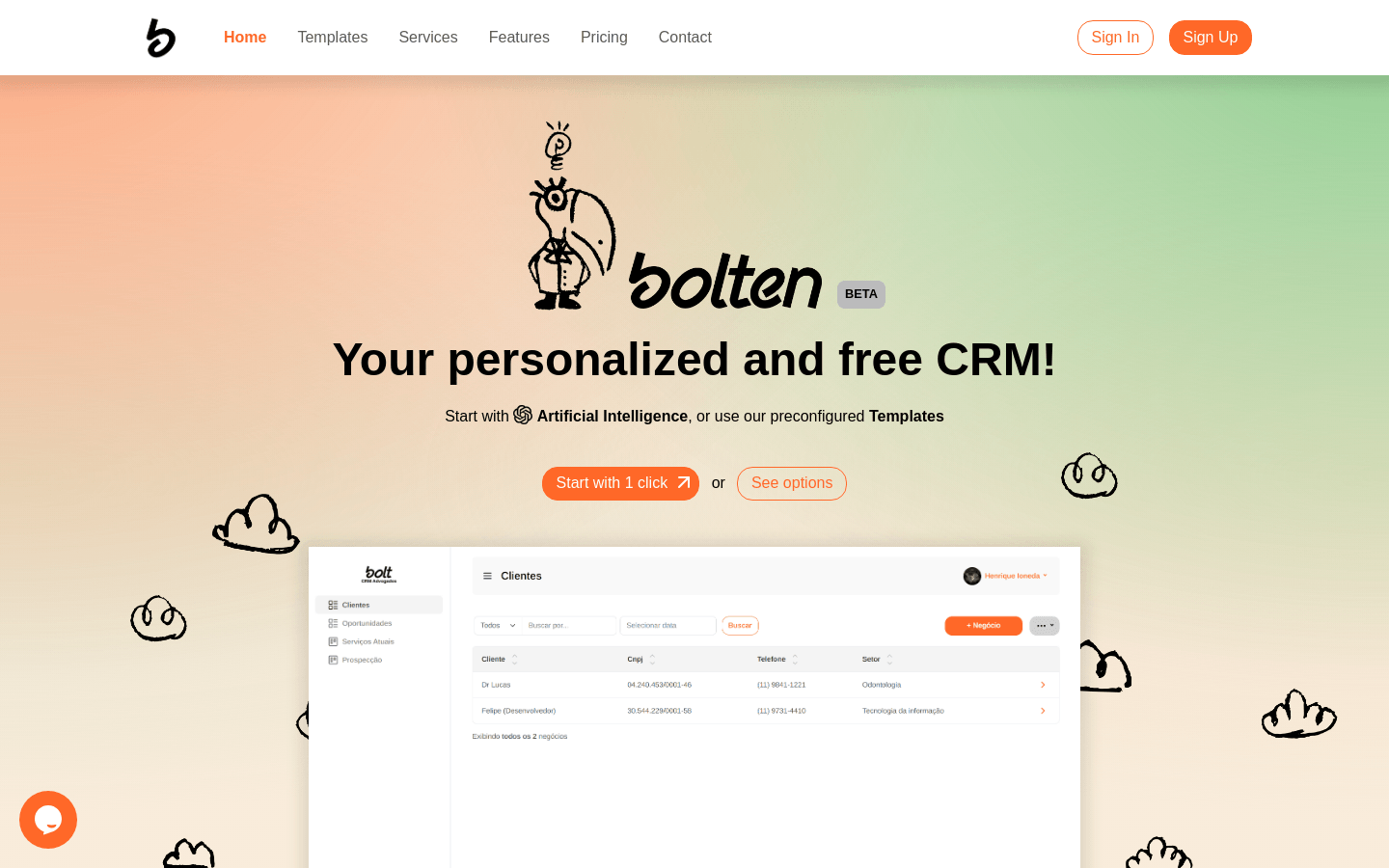 Bolten product screenshot