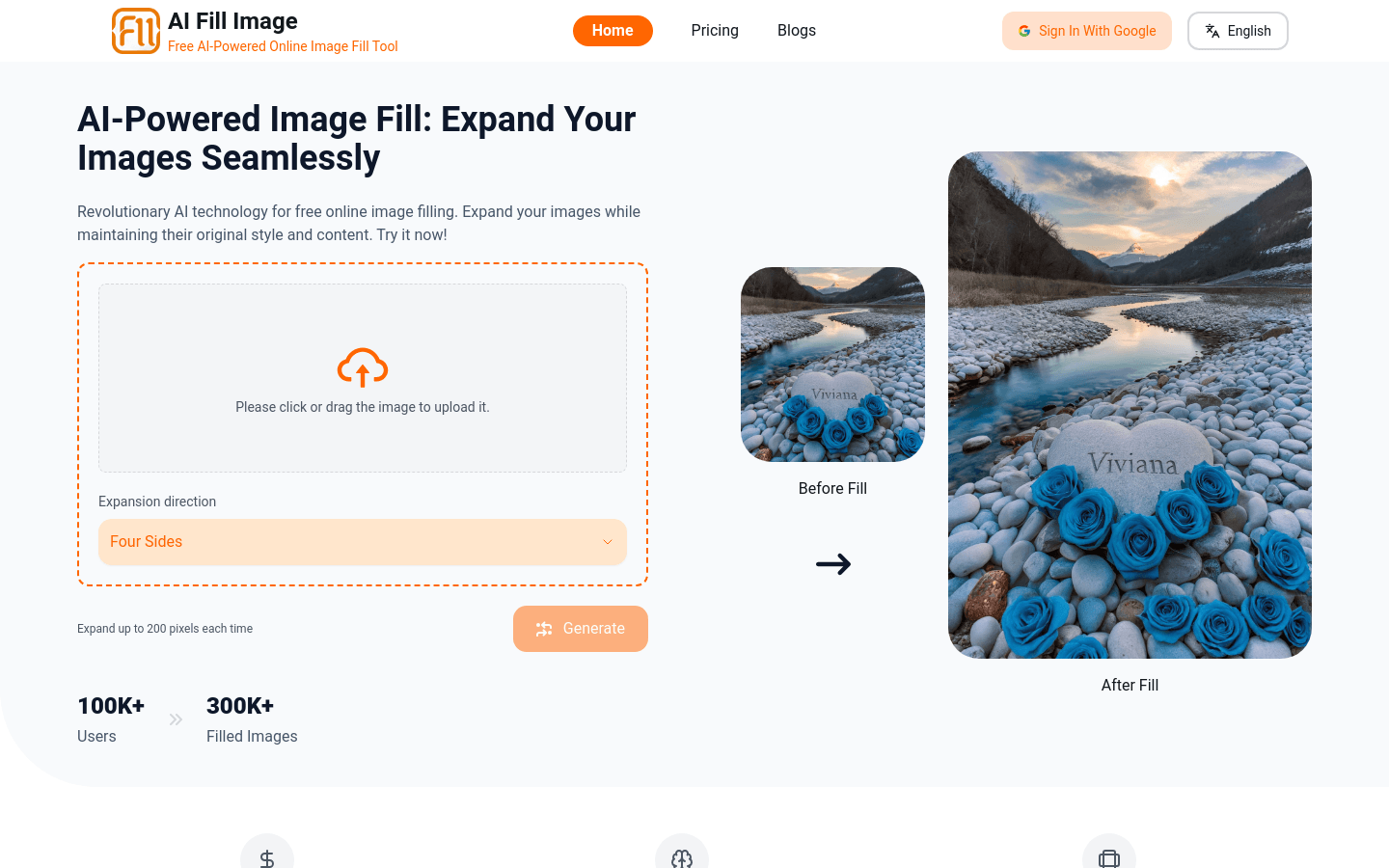 AI Fill Image product screenshot