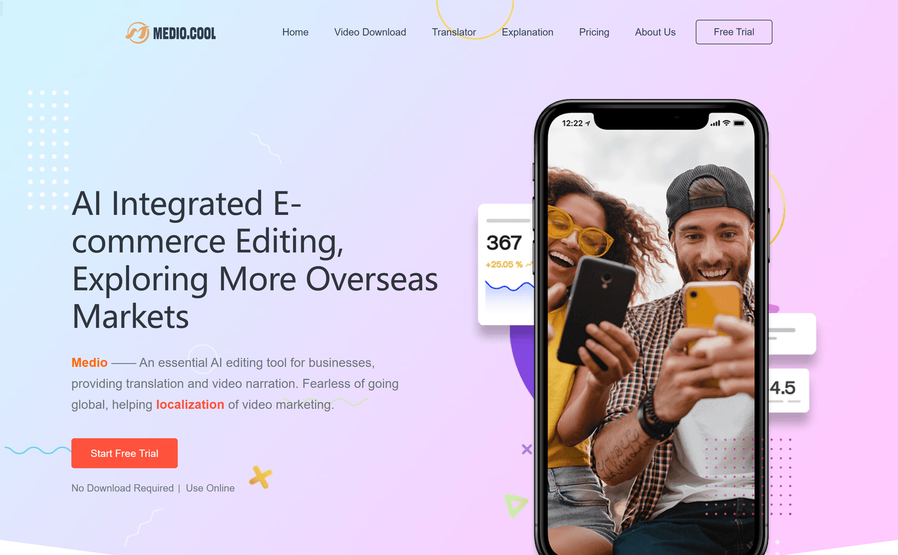 Medio AI product screenshot