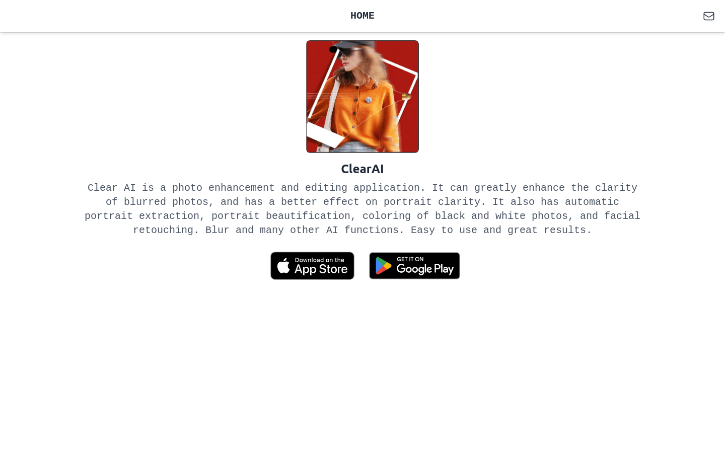 Clear AI product screenshot