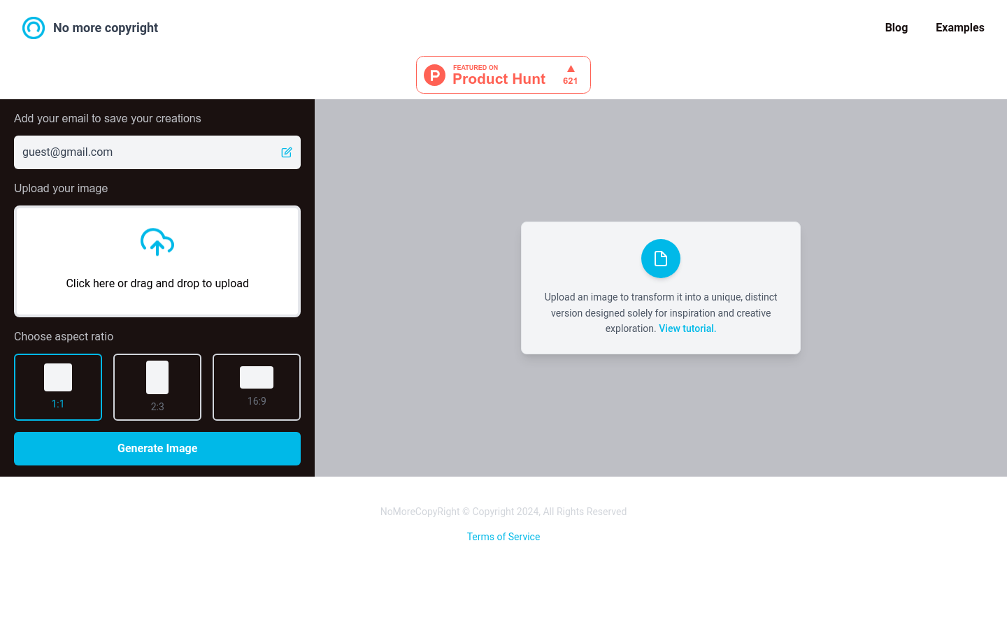 No More Copyright product screenshot