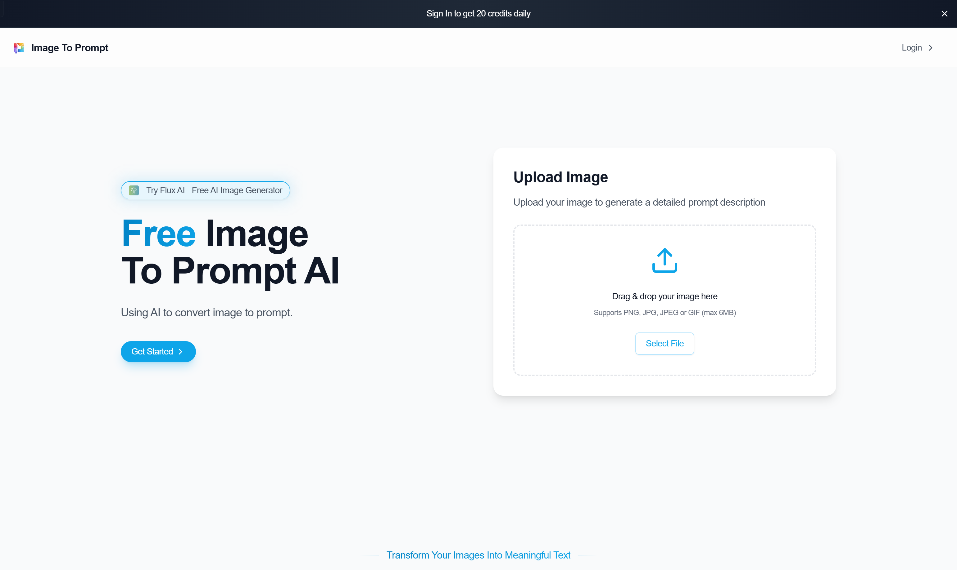 Image to Prompt AI product screenshot