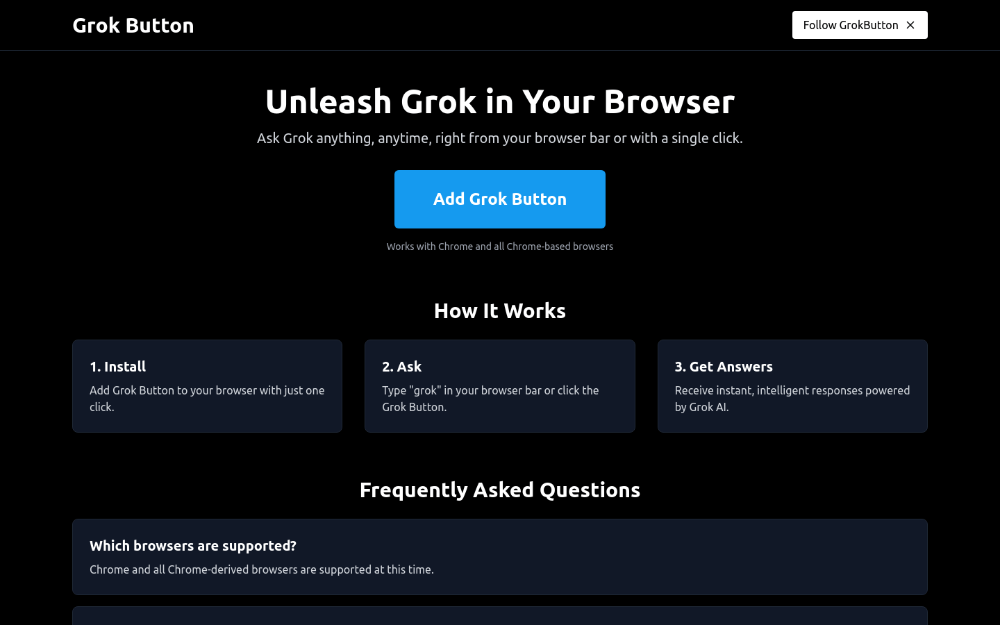 Grok Button product screenshot