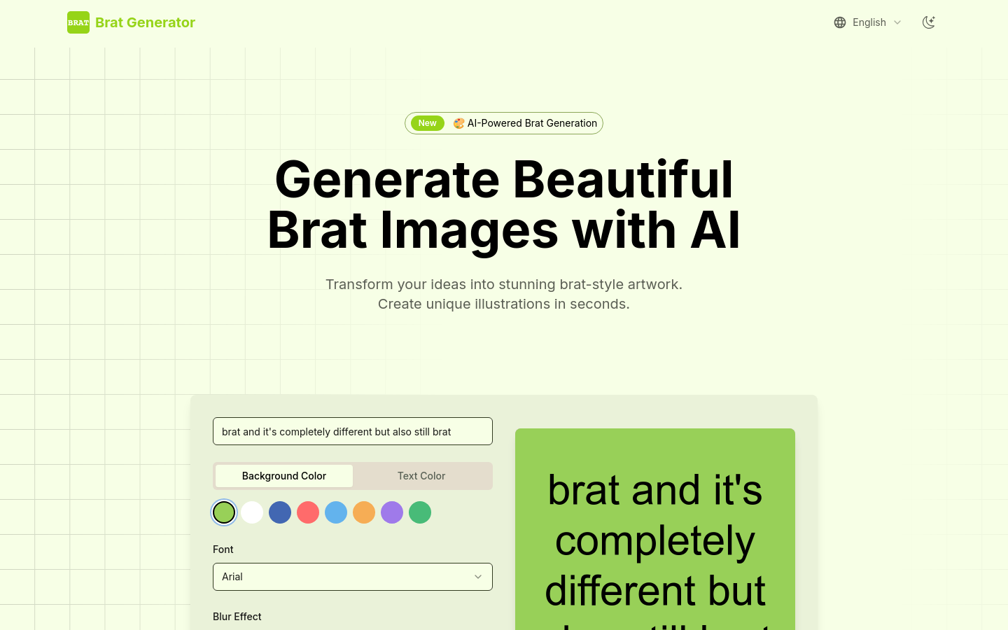 Brat Generator.design product screenshot