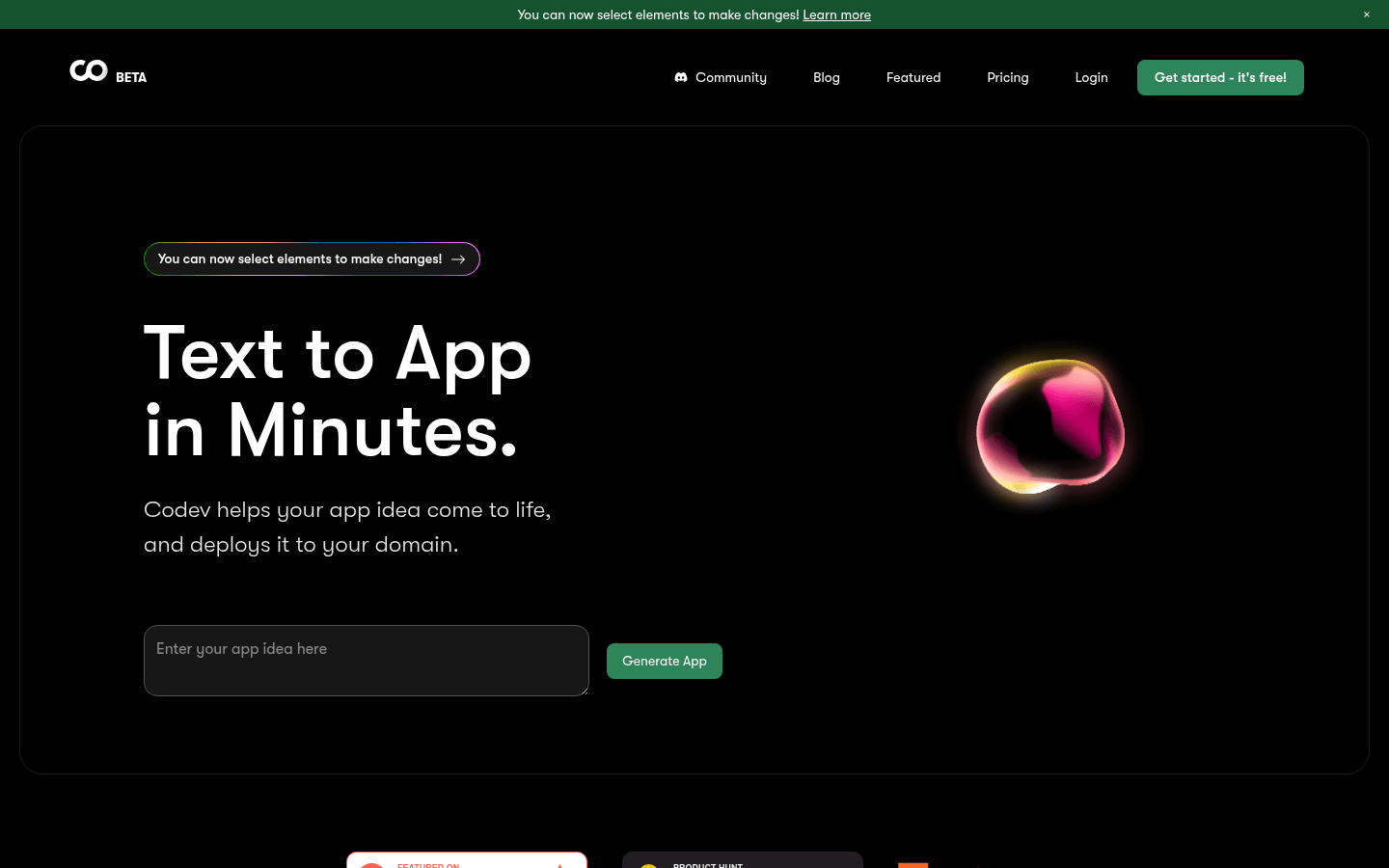 Codev product screenshot