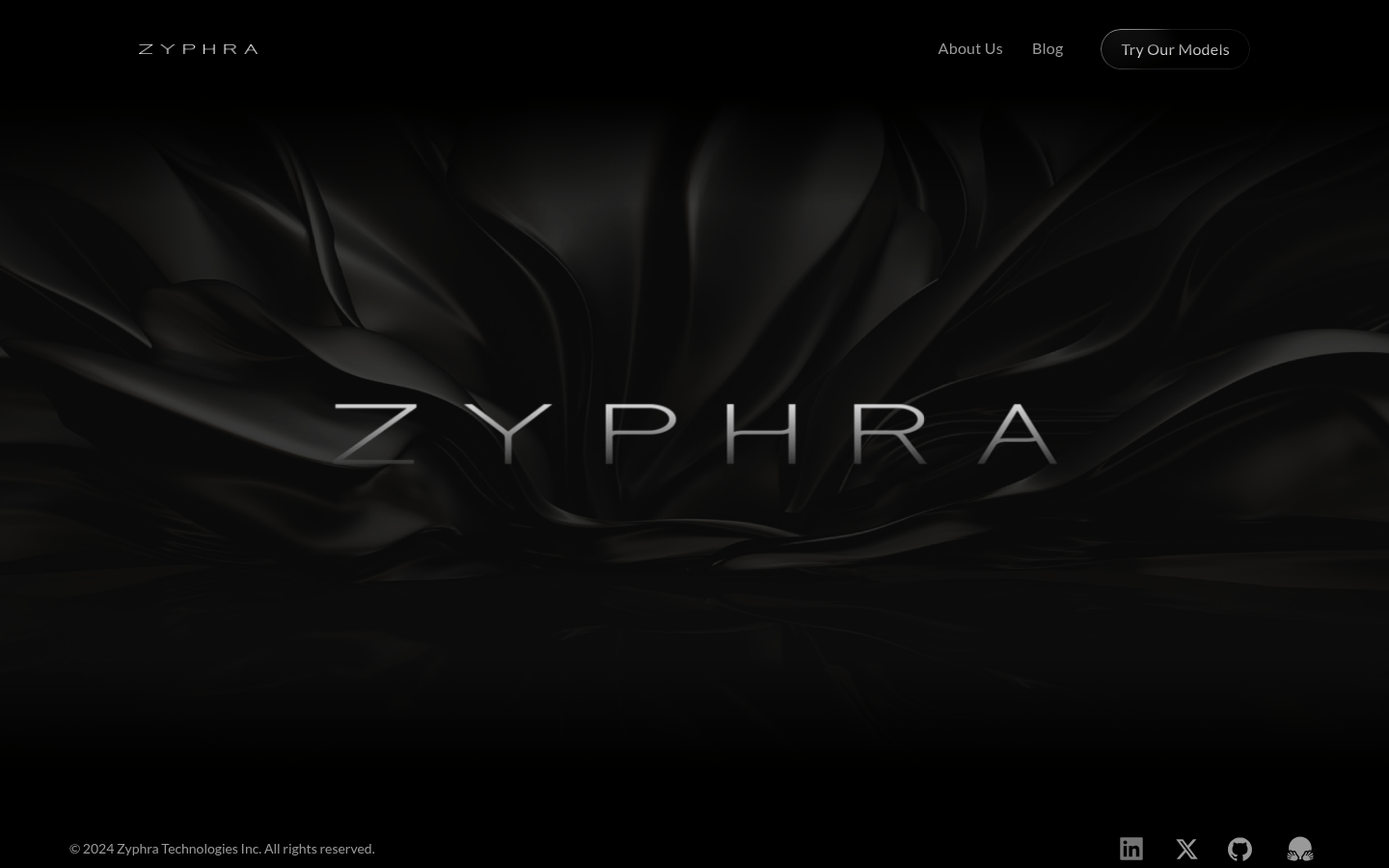 Zyphra product screenshot