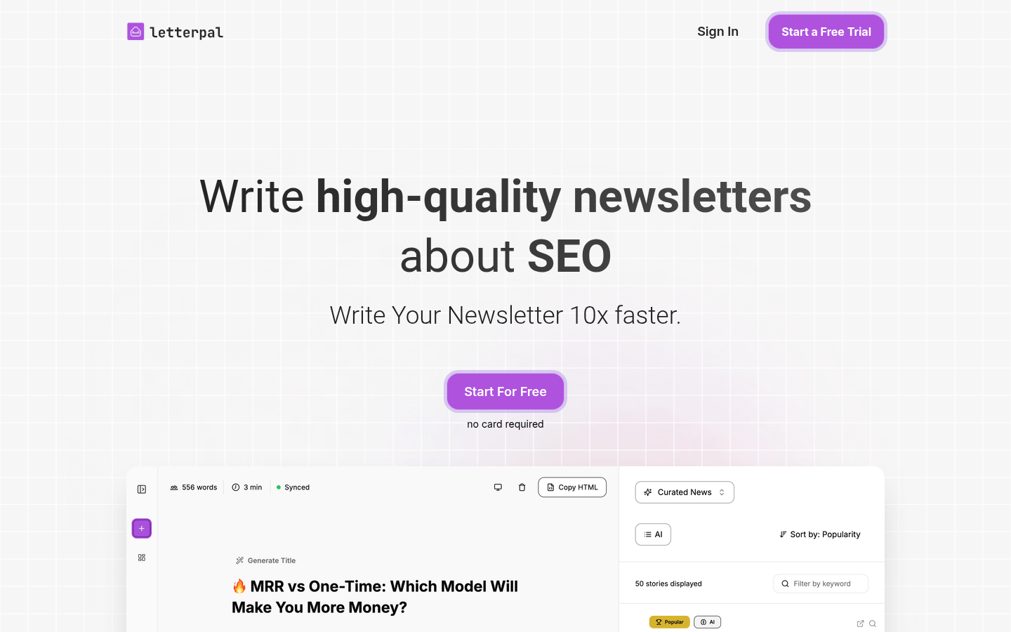 Letterpal product screenshot