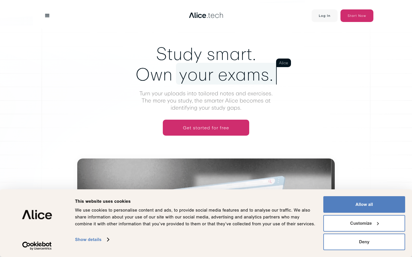 Alice.tech product screenshot
