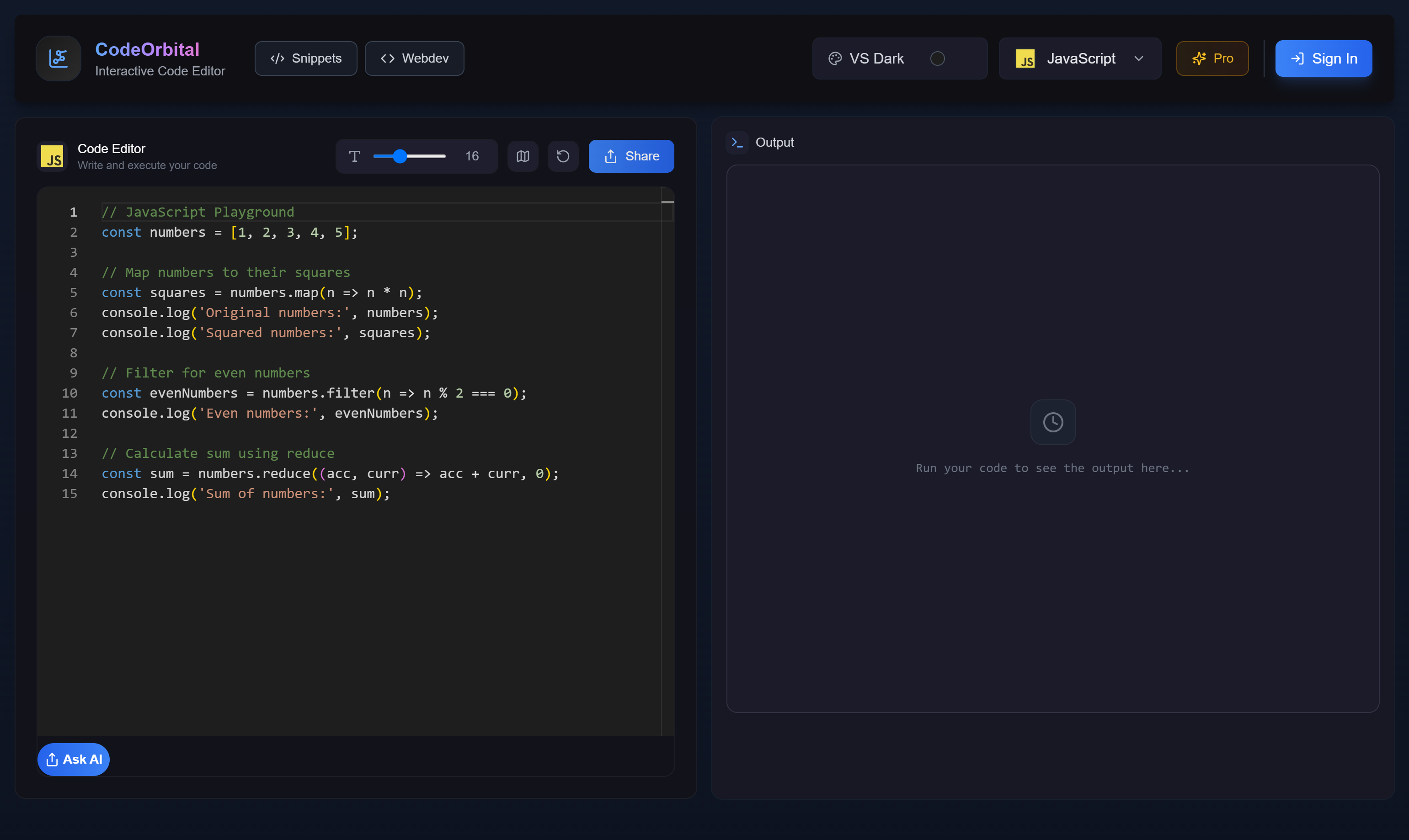 CodeOrbital product screenshot