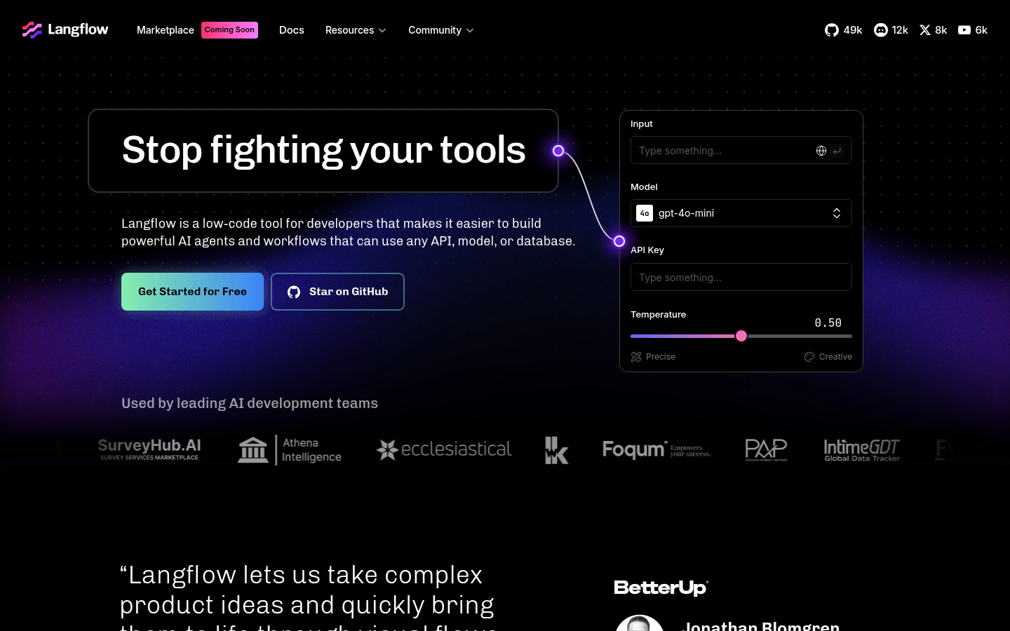 Langflow product screenshot