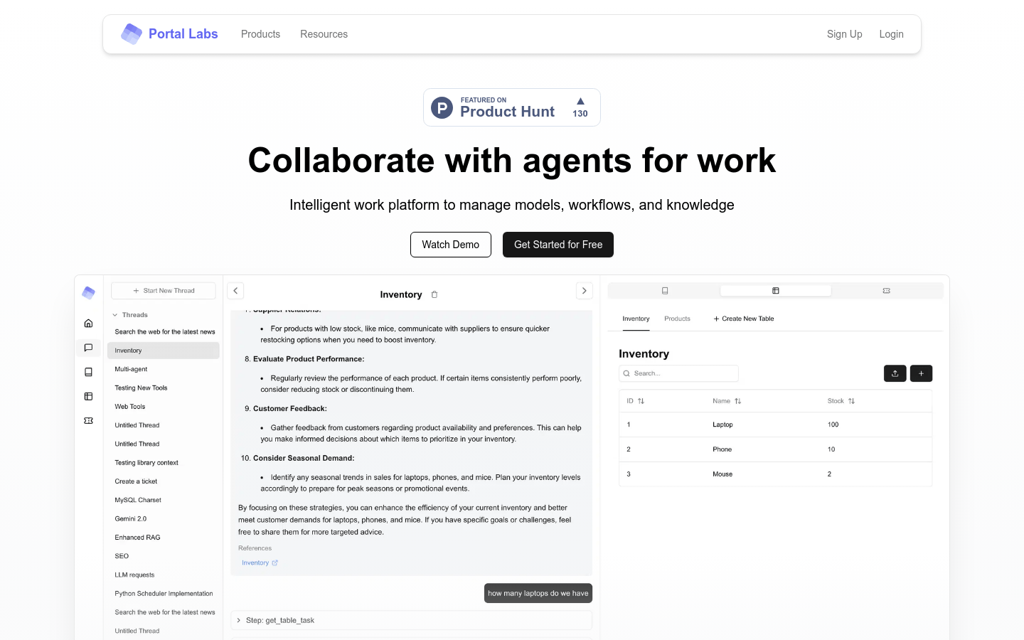 Workspace by Portal Labs product screenshot