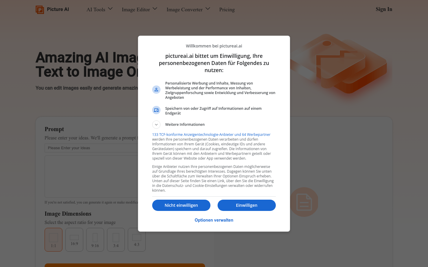 Picture AI product screenshot