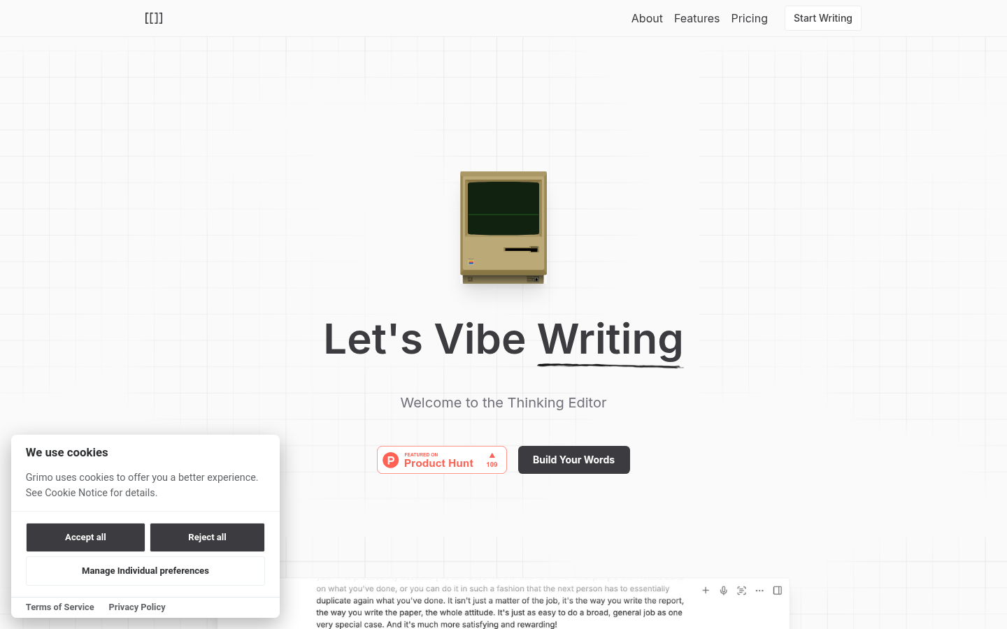Grimo product screenshot