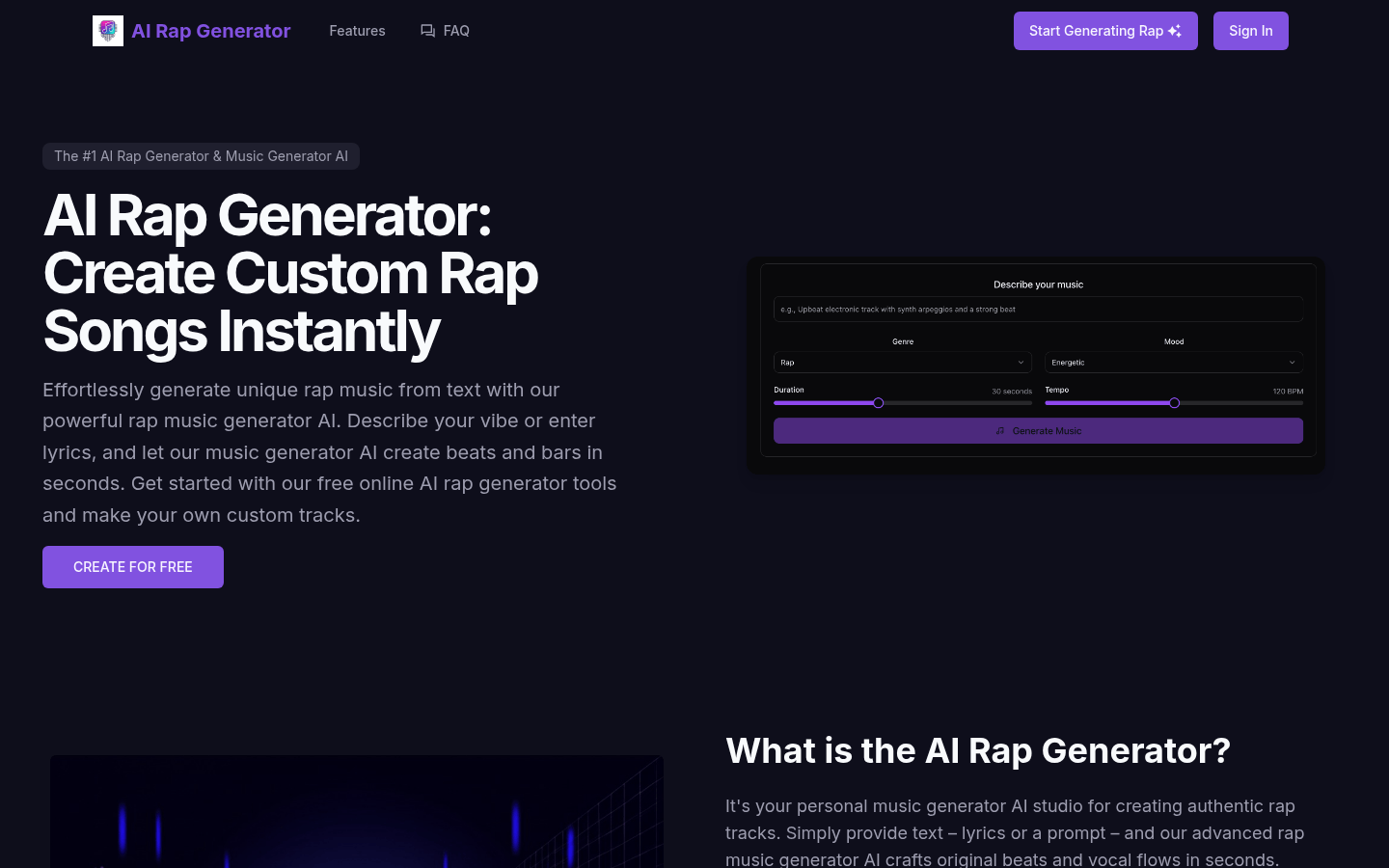Music Generator AI product screenshot