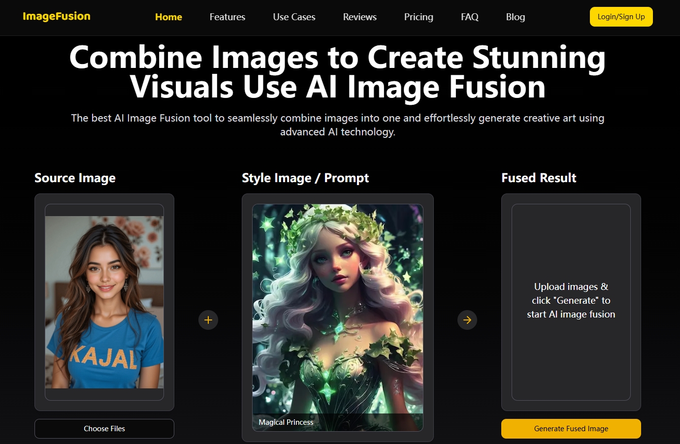 ImageFusion AI product screenshot
