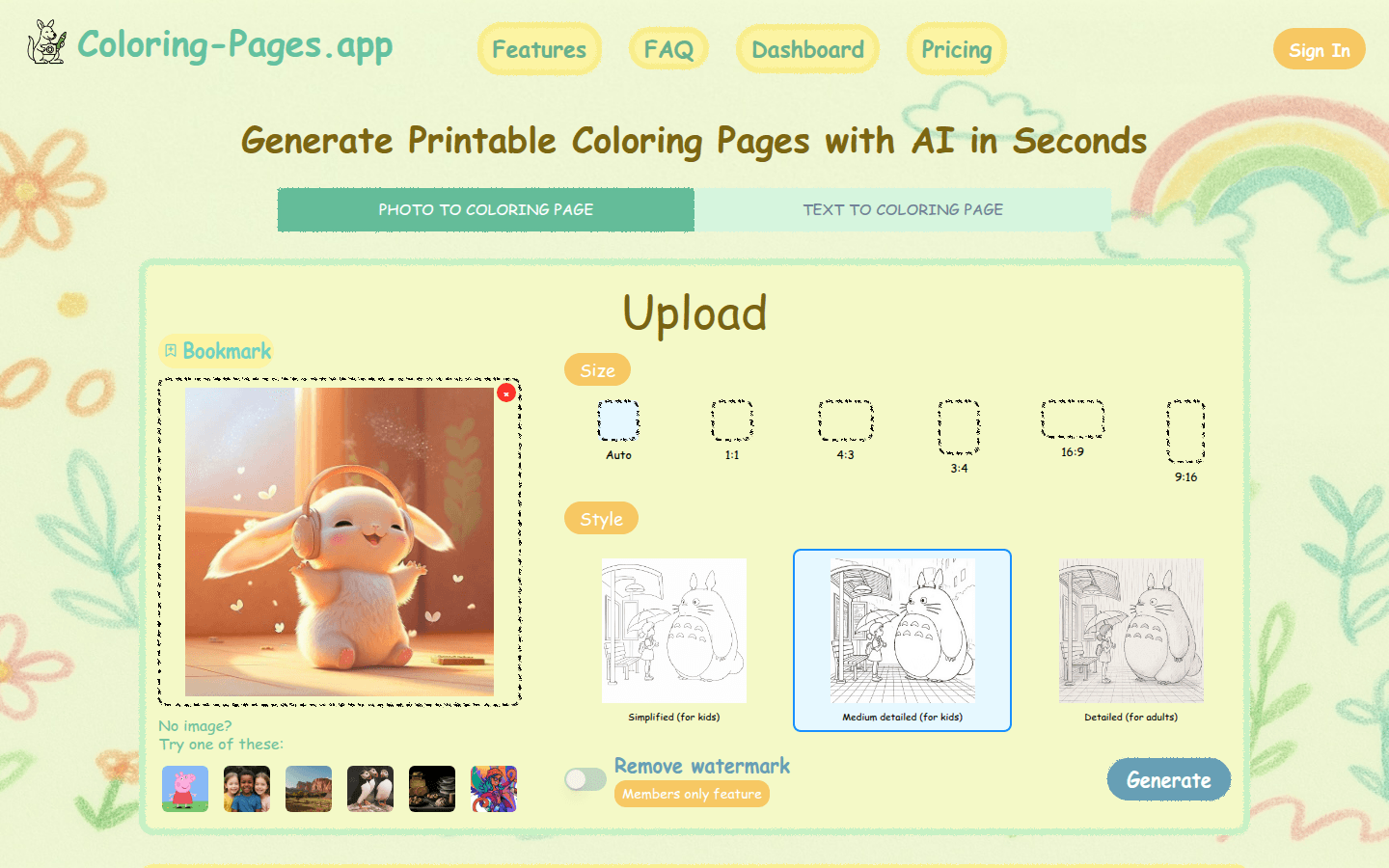 Coloring product screenshot