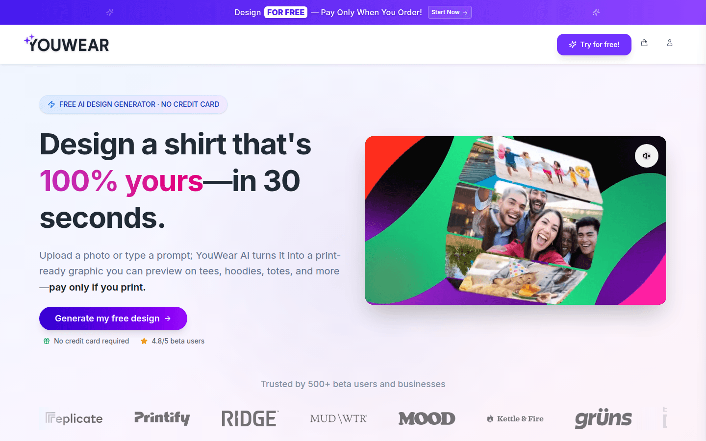 YouWear product screenshot