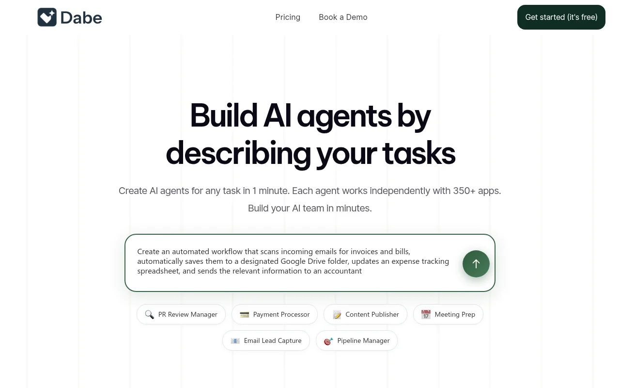 Dabe Agents product screenshot