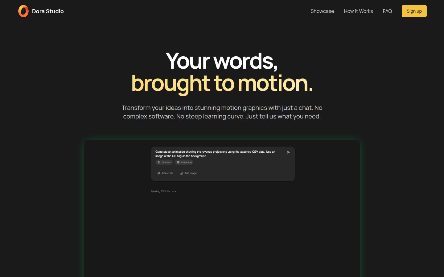 Dora Studio product screenshot