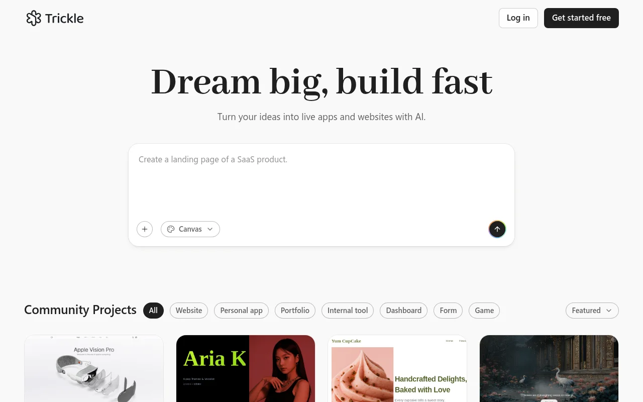 Trickle product screenshot