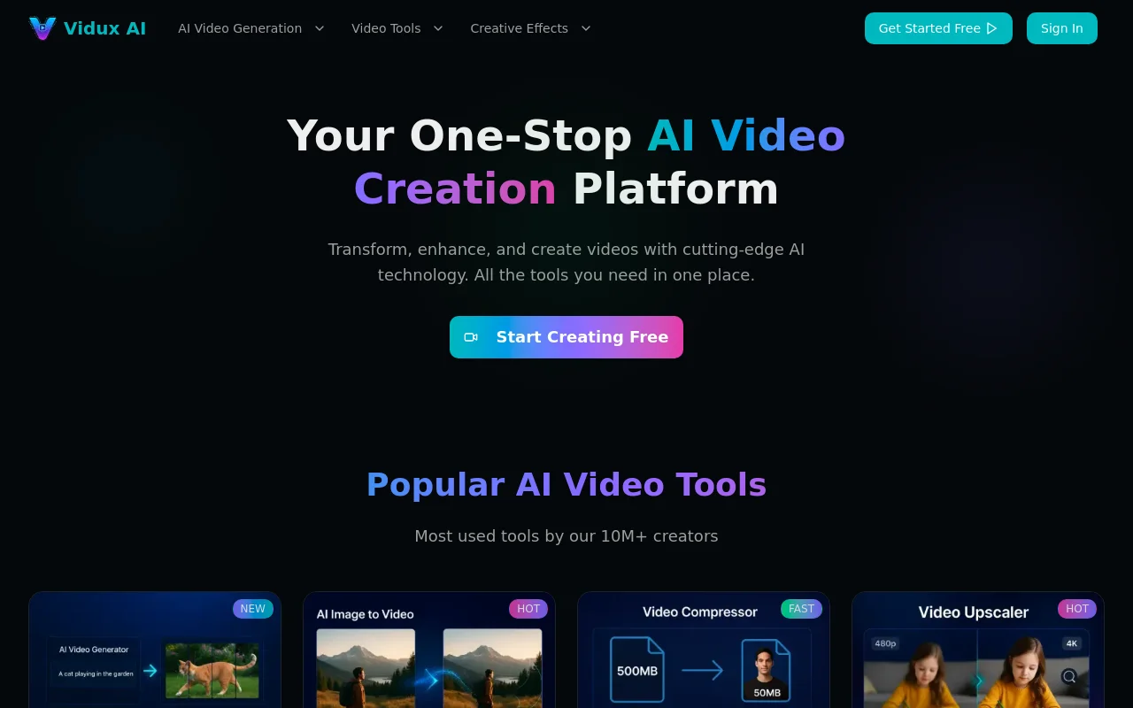 Vidux AI product screenshot
