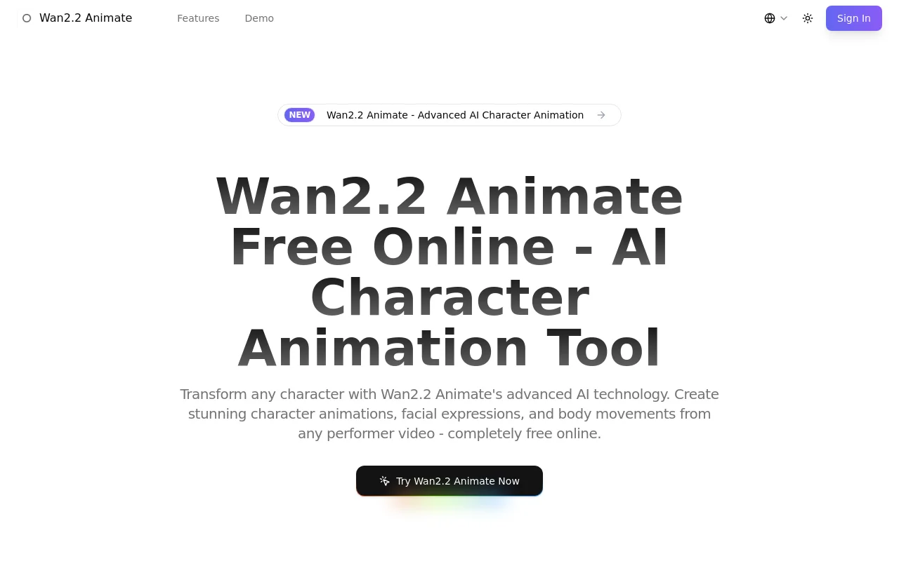 Wan 2.2 Animate product screenshot