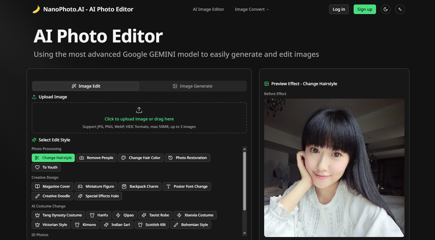 NanoPhoto.AI product screenshot