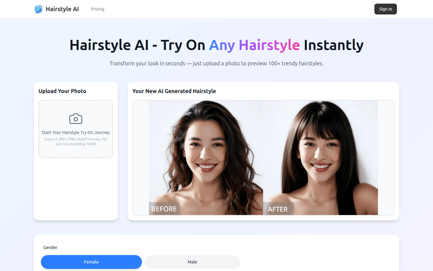 HairstyleAI.ai product screenshot