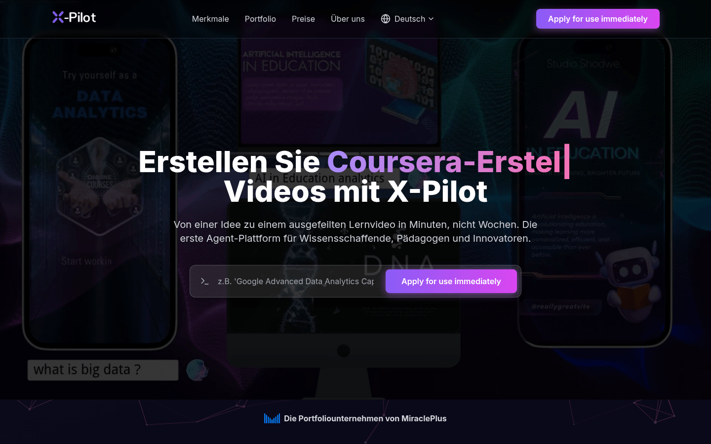 X product screenshot