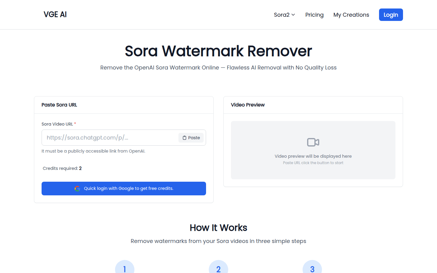 Sora Watermark Remover product screenshot