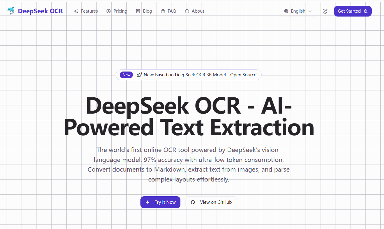 DeepSeek OCR product screenshot