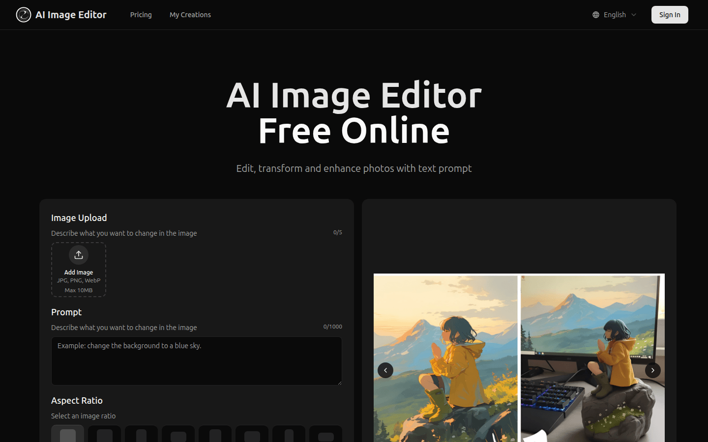 aiimageedit.ai product screenshot