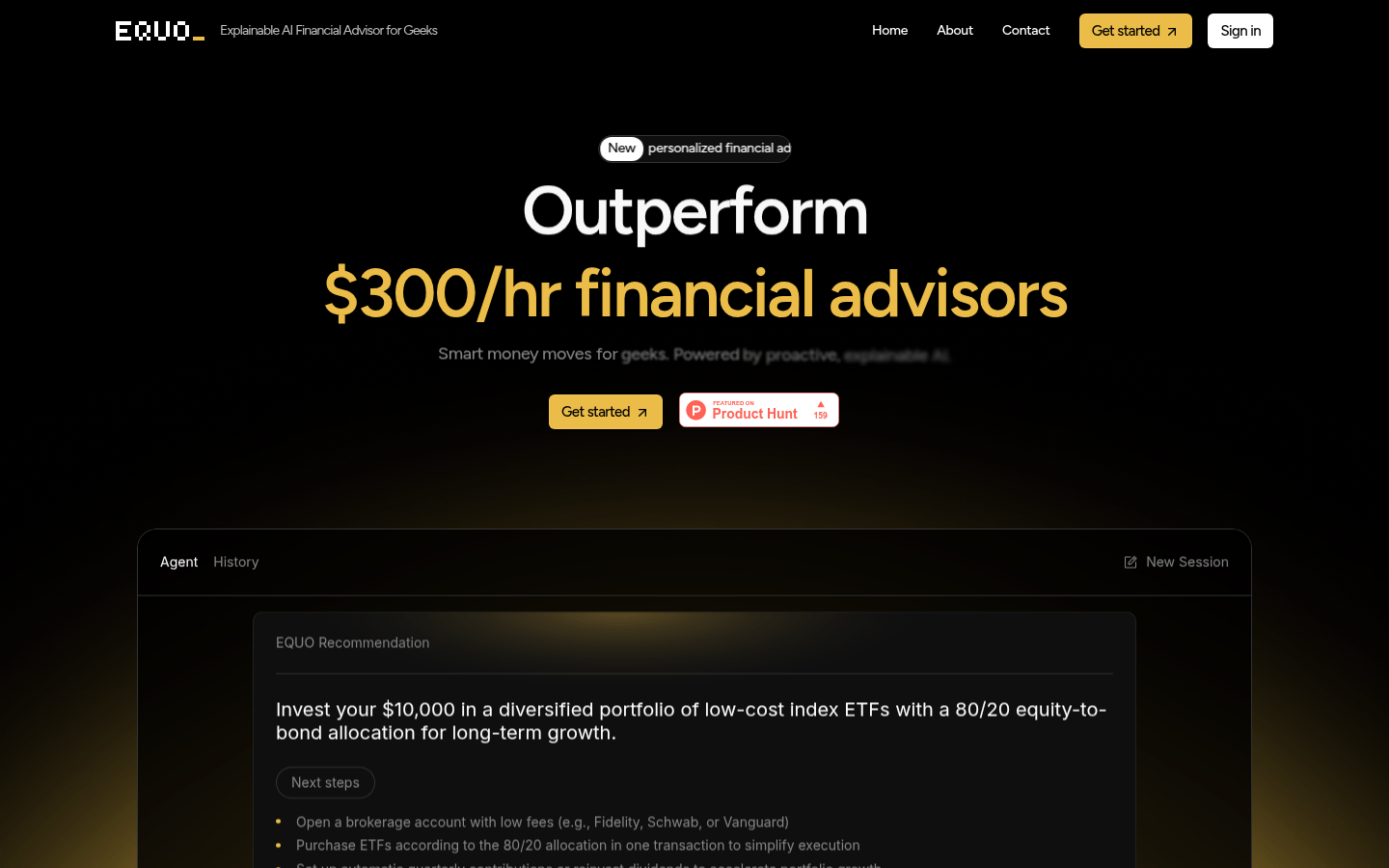 EQUO product screenshot