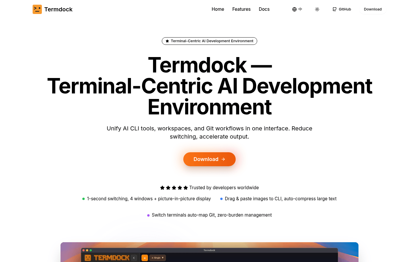 Termdock product screenshot