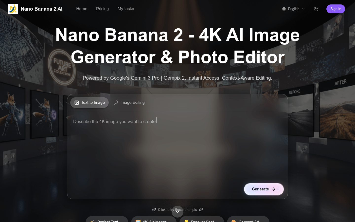 Nano Banana 2 AI product screenshot