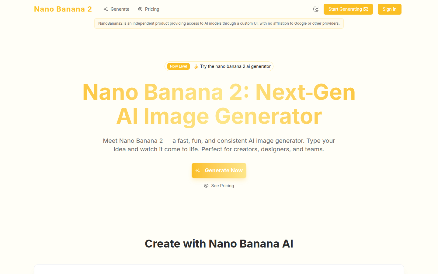 Nano Banana 2 product screenshot