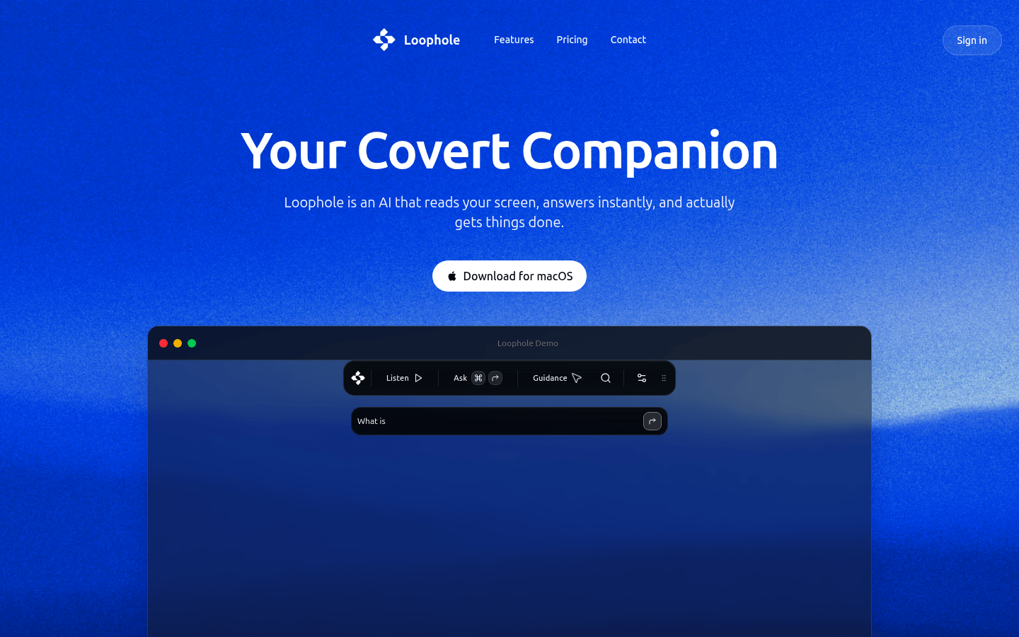 Loophole product screenshot