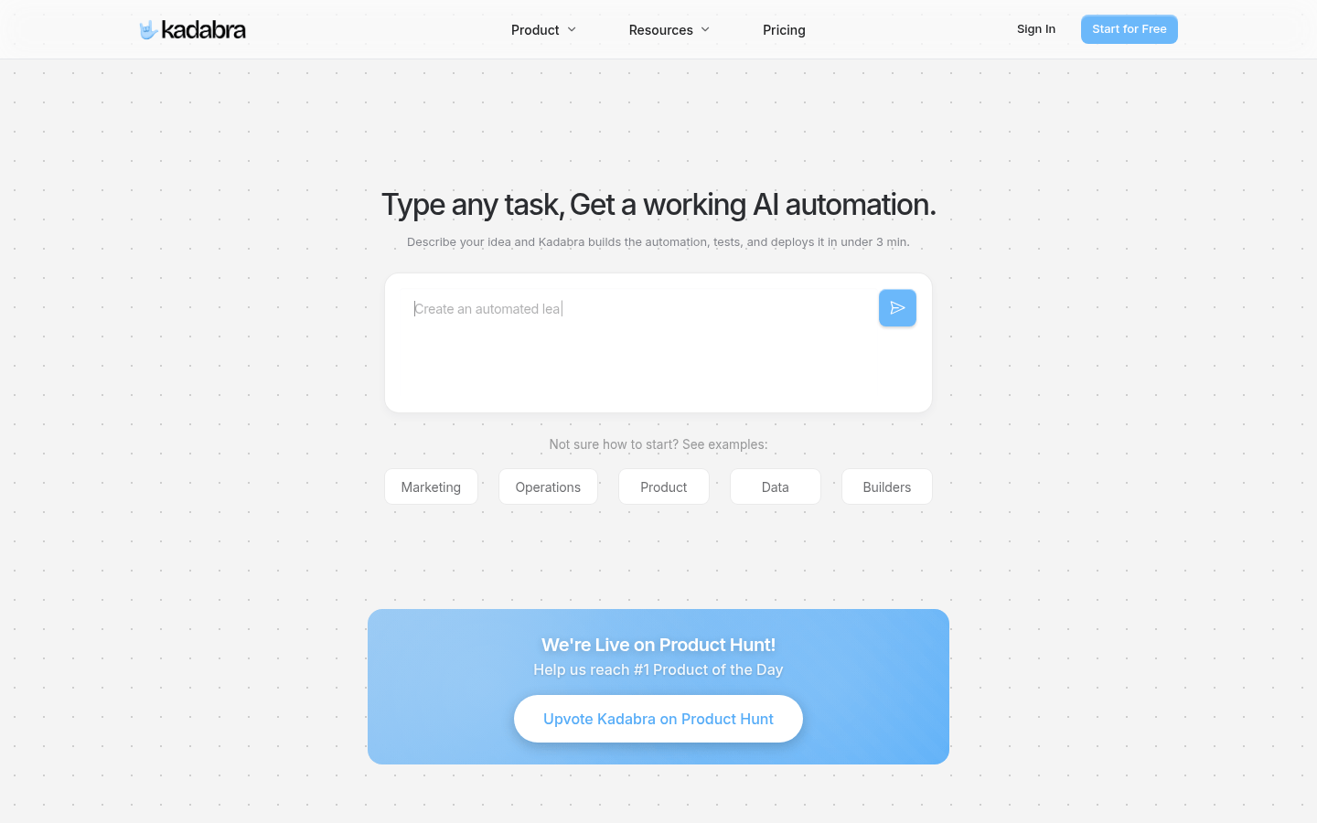 Kadabra product screenshot
