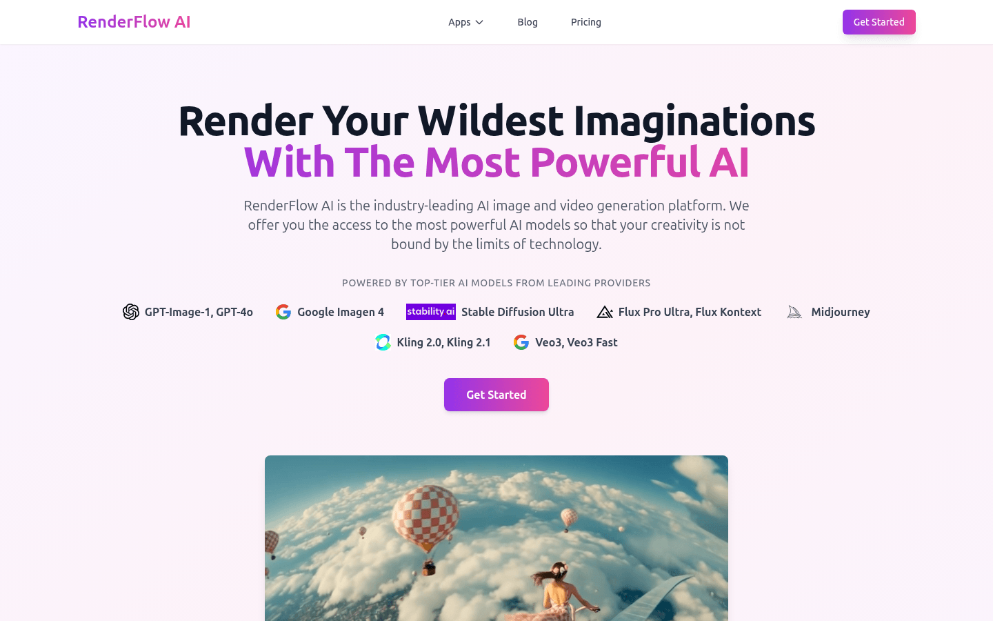RenderFlow AI product screenshot