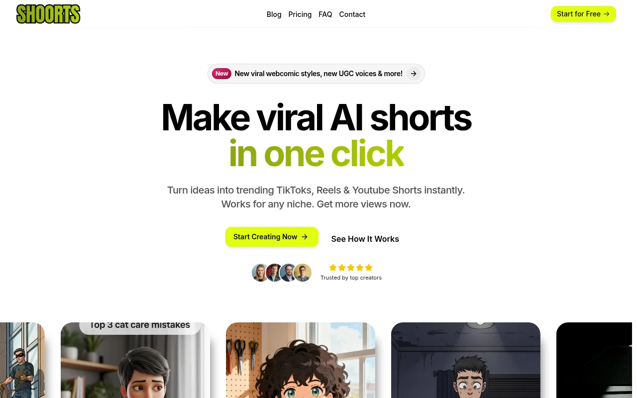 Shoorts product screenshot