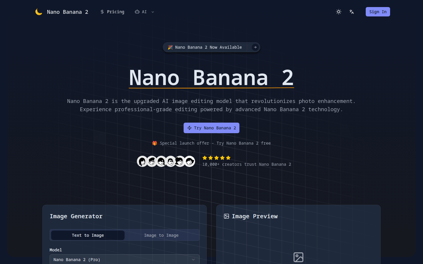 Nano Banana 2 product screenshot