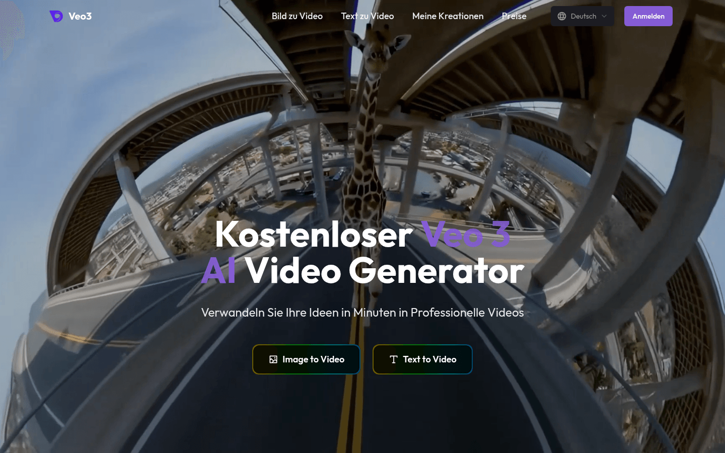 Veo3 AI product screenshot
