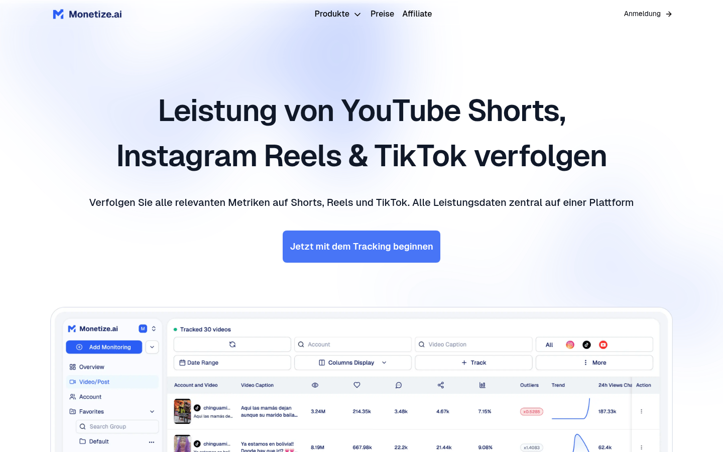 Monetize.AI product screenshot